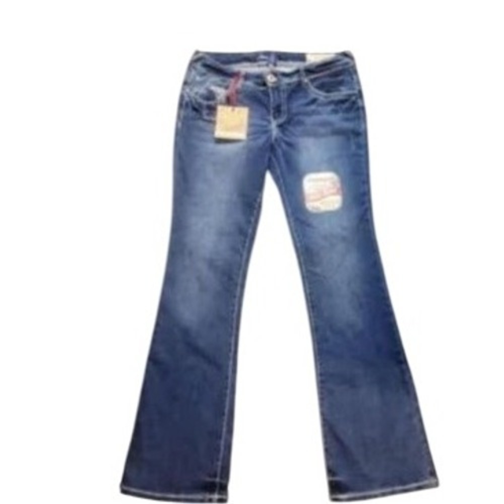 Amethyst Jeans Women's Size 13 Flare Embroidered Bootcut Blue‎ Denim